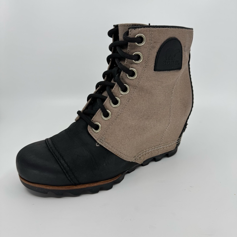 Sorel Joan of Arctic Wedge II PDX Waterproof Lace Up Leather Ankle Boots SZ 8.5 - Picture 4 of 12
